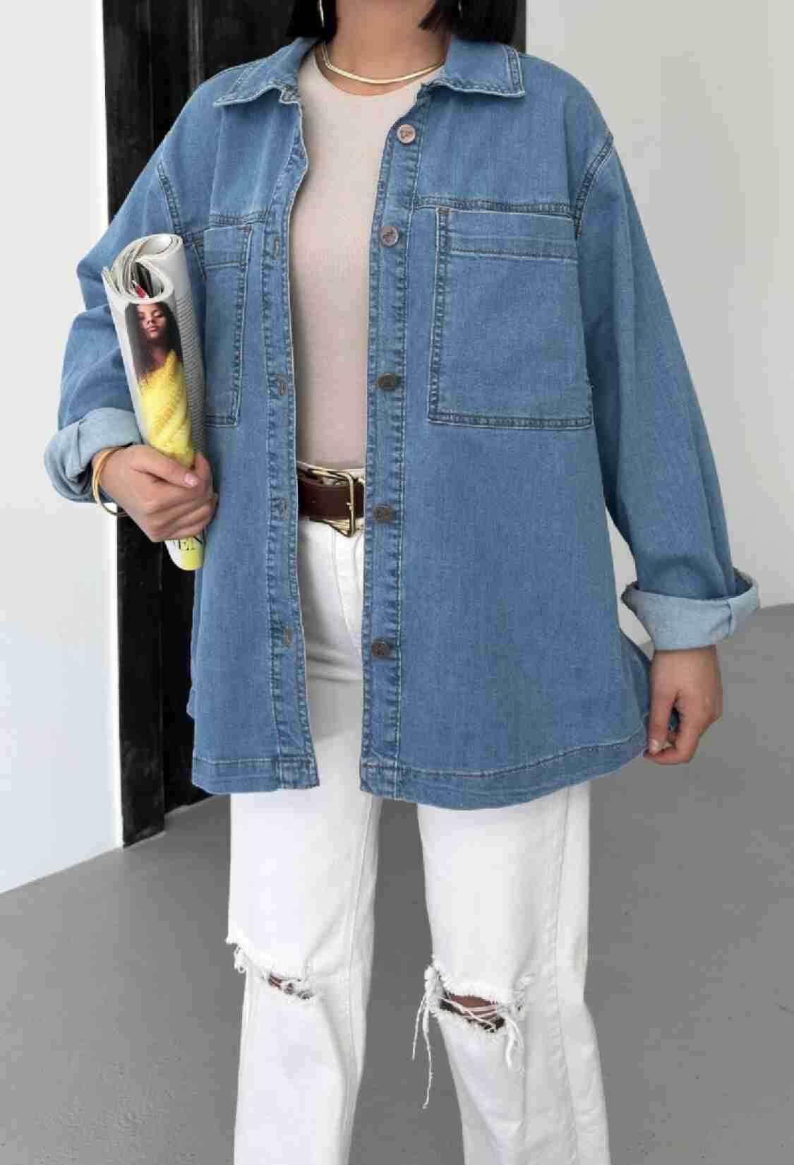 Denim Shirt With Pockets - Brand: XLove - Women & Kids, Baby Clothes Wholesale - TheBS Women