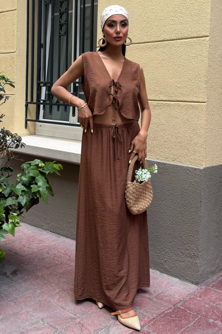 Vest Front Tie Long Skirt Suit - Brand: Sobe Istanbul - Women & Kids, Baby Clothes Wholesale - TheBS Women