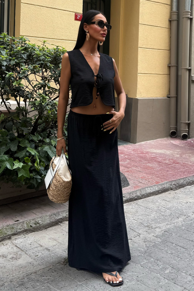 Vest Front Tie Long Skirt Suit - Brand: Sobe Istanbul - Women & Kids, Baby Clothes Wholesale - TheBS Women