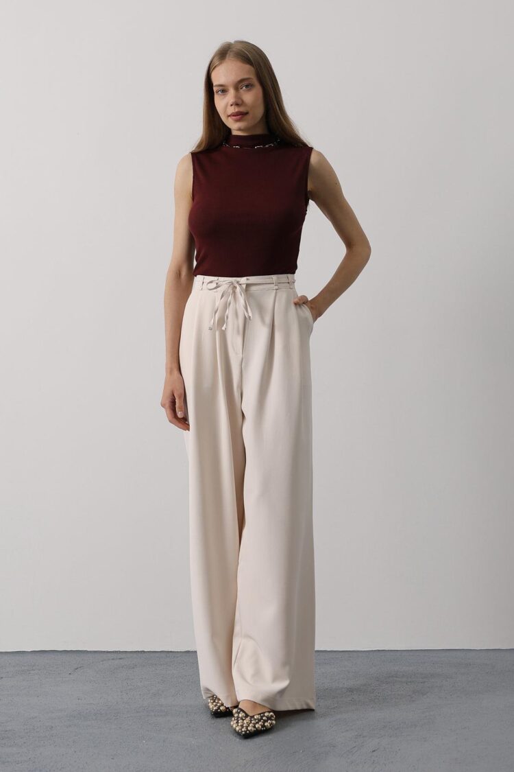 Pleated Lace Oversize Pants - Producer: Reyon - Wholesale Women Clothes - TheBS Women