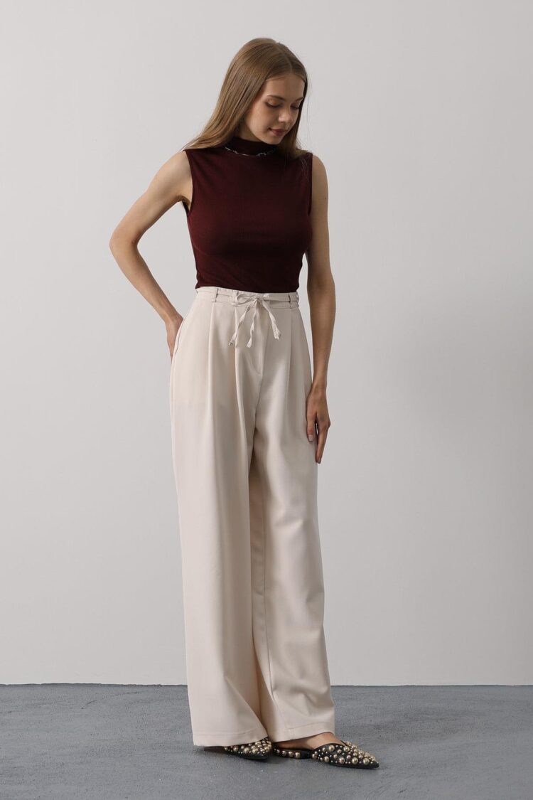 Pleated Lace Oversize Pants - Producer: Reyon - Wholesale Women Clothes - TheBS Women