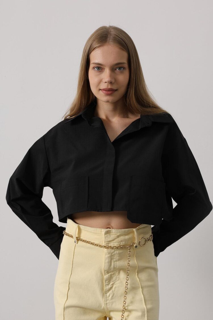 Short Size Double Pocket Shirt - Producer: Reyon - Wholesale Women Clothes - TheBS Women