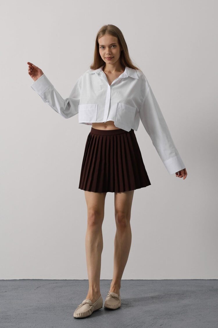 Short Size Double Pocket Shirt - Producer: Reyon - Wholesale Women Clothes - TheBS Women