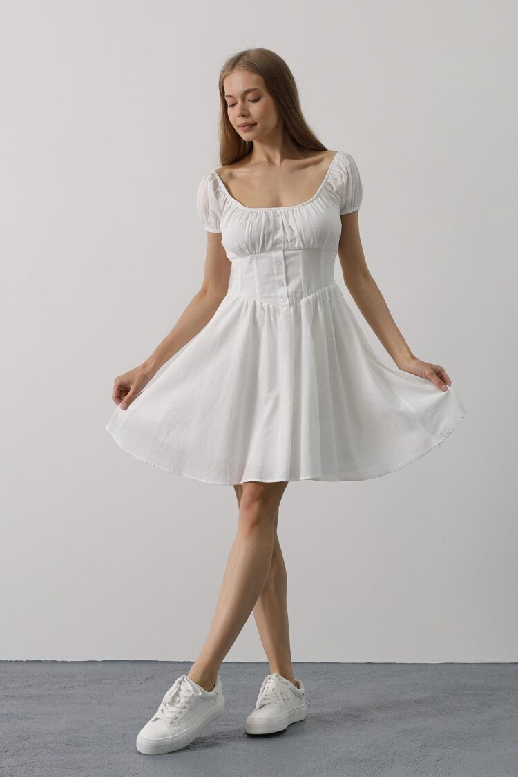 Mini Dress With Waist Corset - Producer: Reyon - Wholesale Women Clothes - TheBS Women