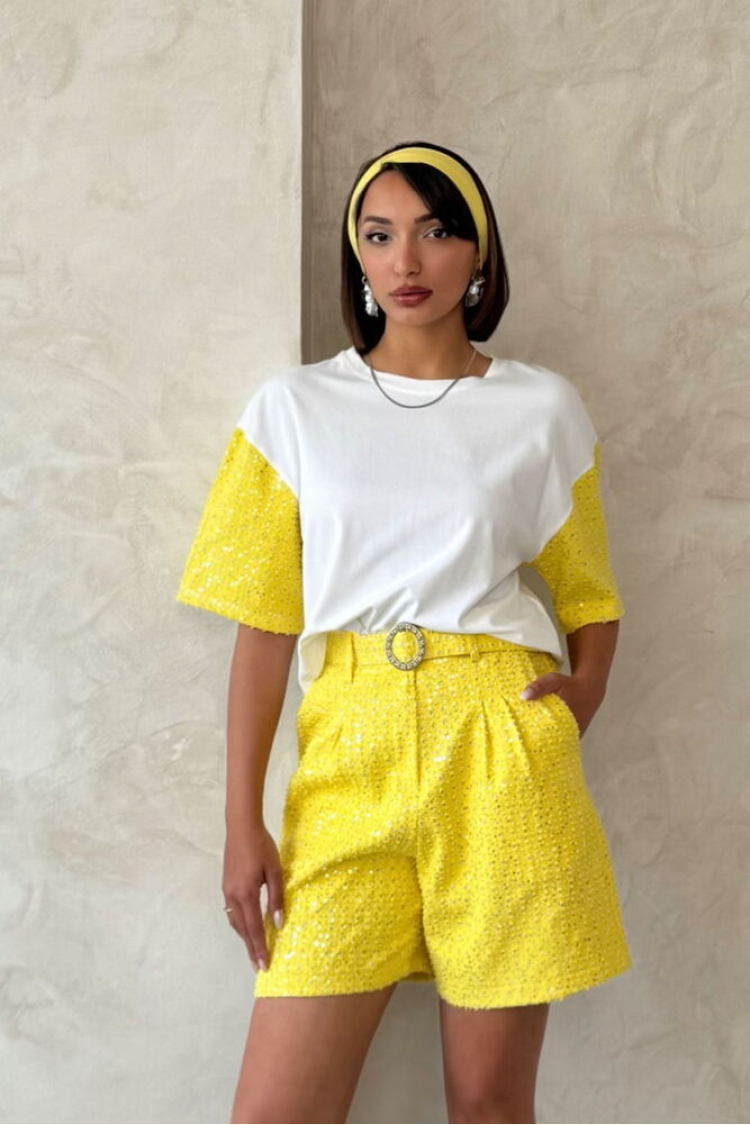 Sleeve Detailed T-Shirt - Brand: Topshow - Women & Kids, Baby Clothes Wholesale - TheBS Women