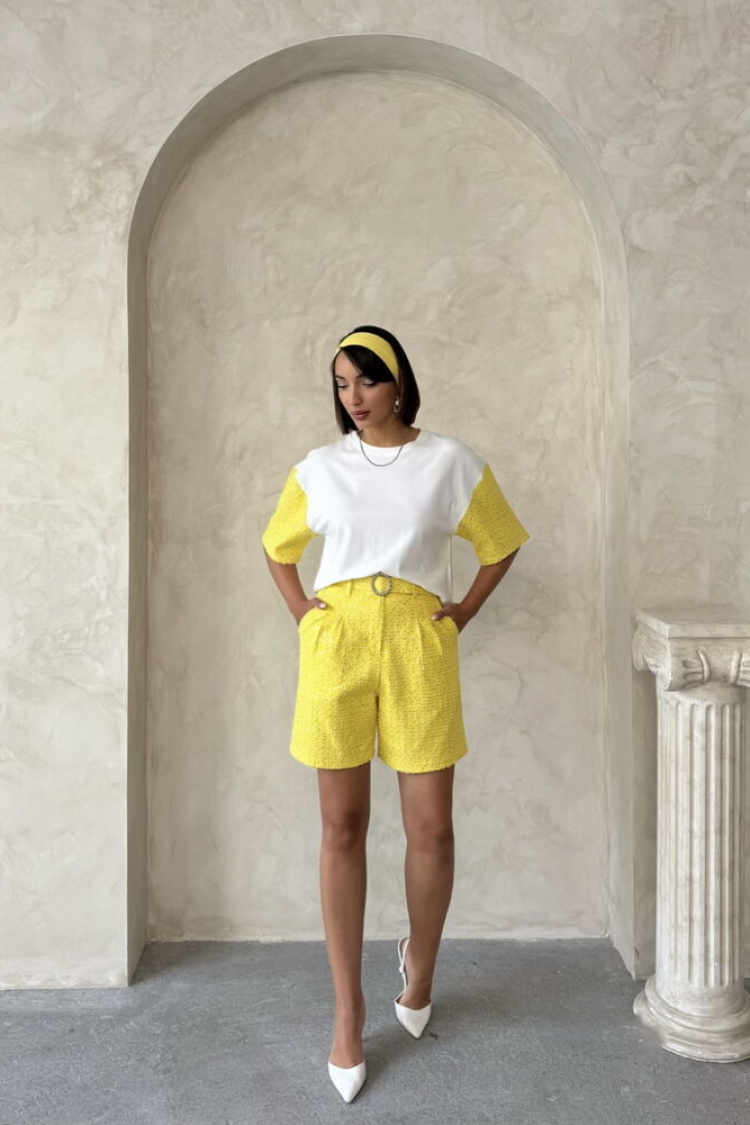 Sleeve Detailed T-Shirt - Producer: Topshow - Wholesale Women Clothes - TheBS Women