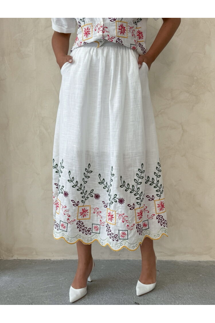 Embroidered Skirt - Yellow Dsn2 - Brand: Topshow - Women & Kids, Baby Clothes Wholesale - TheBS Women