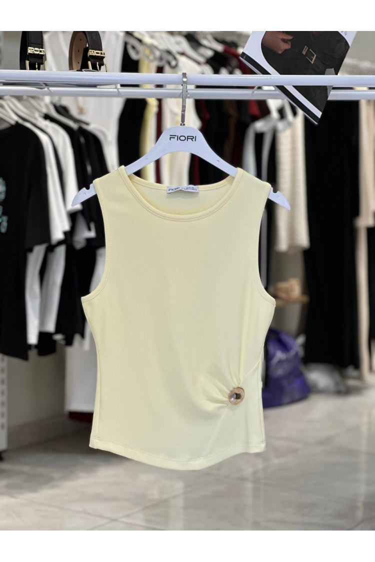 Beige Slim Fit Cap Sleeve Blouse - Brand: Fiori - Women & Kids, Baby Clothes Wholesale - TheBS Women
