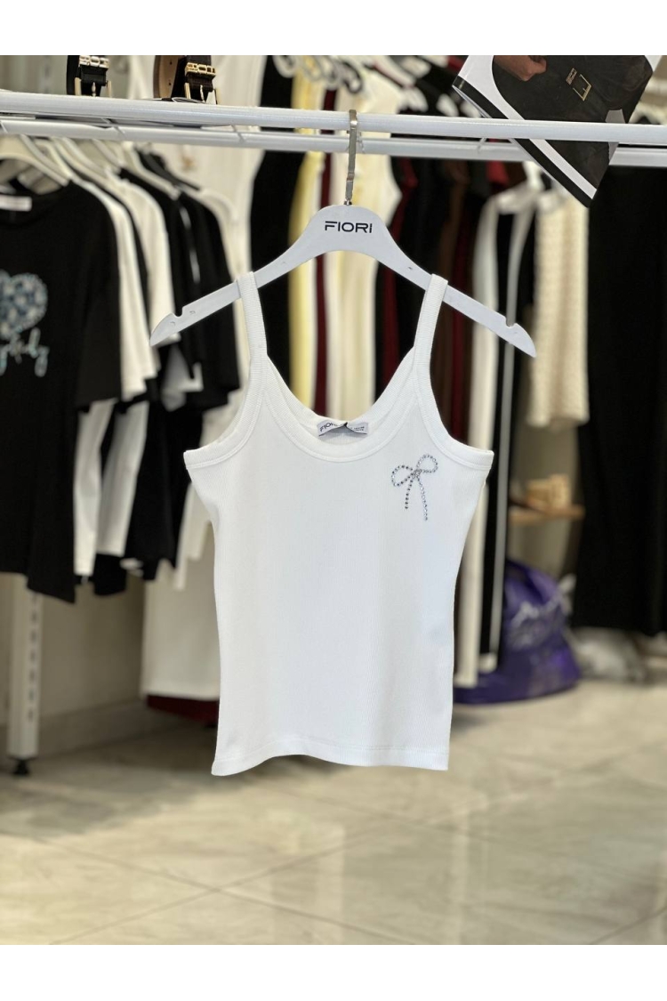 White Casual Cute Blouse Sleeveless Slim Fit - Brand: Fiori - Women & Kids, Baby Clothes Wholesale - TheBS Women