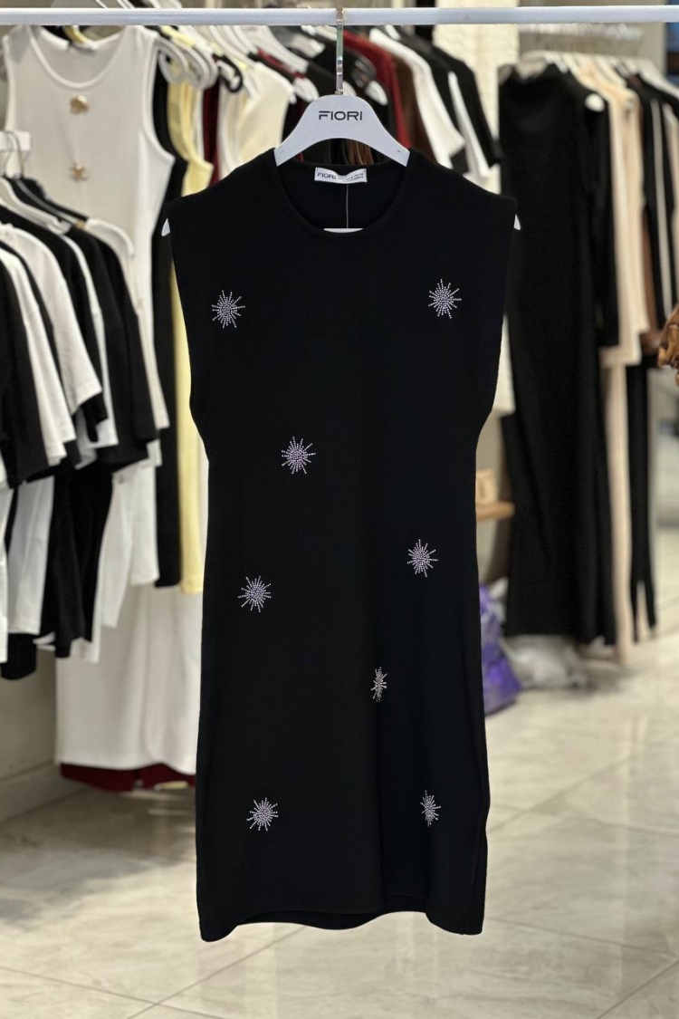 Sleeveless Star Pattern Shift Dress - Brand: Fiori - Women & Kids, Baby Clothes Wholesale - TheBS Women