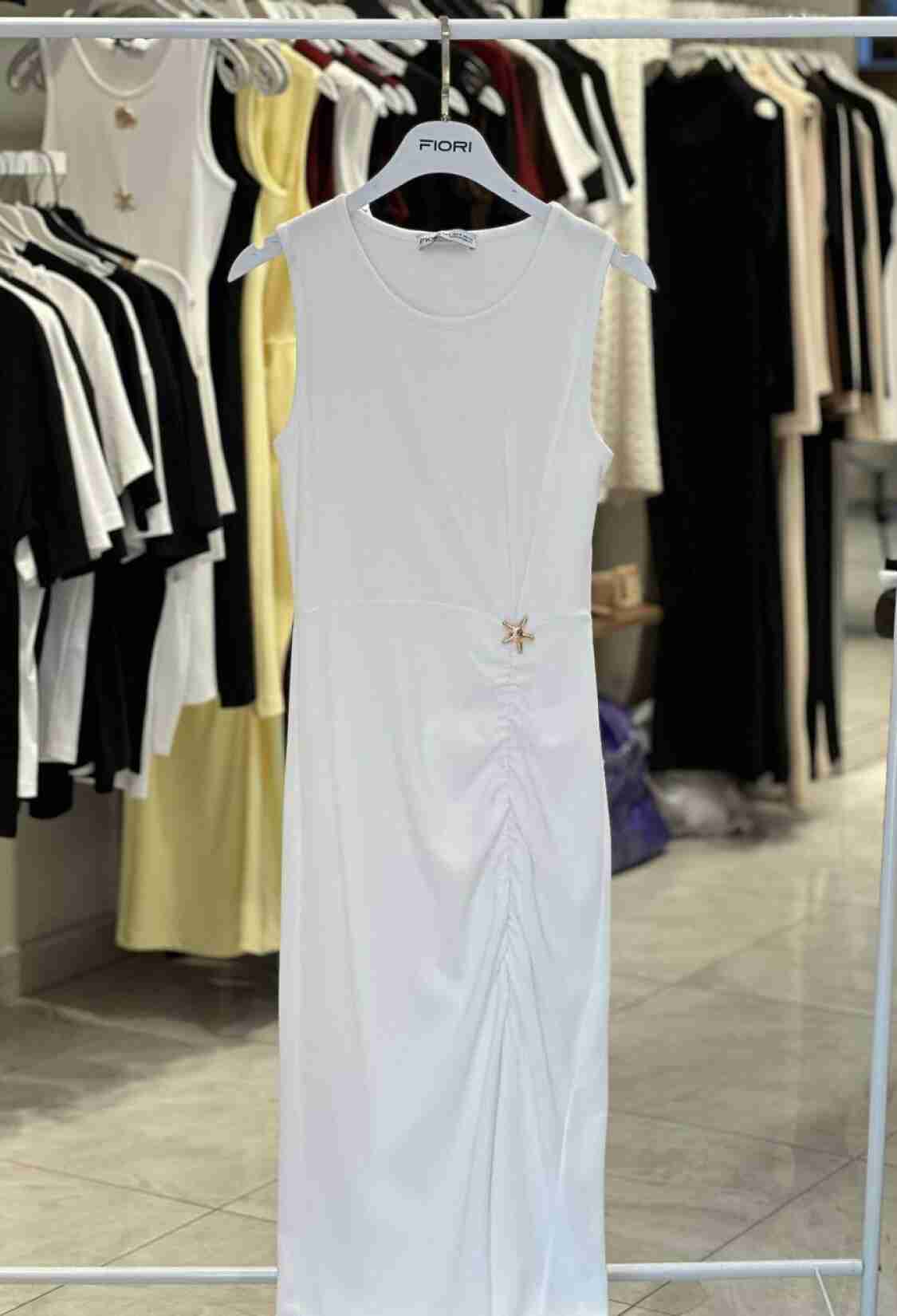 White Sexy Elegant Formal Casual Dress - Brand: Fiori - Women & Kids, Baby Clothes Wholesale - TheBS Women