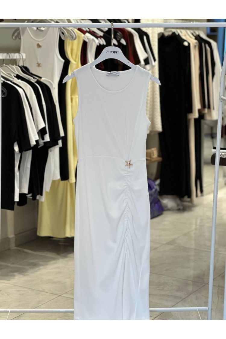 White Sexy Elegant Formal Casual Dress - Brand: Fiori - Women & Kids, Baby Clothes Wholesale - TheBS Women