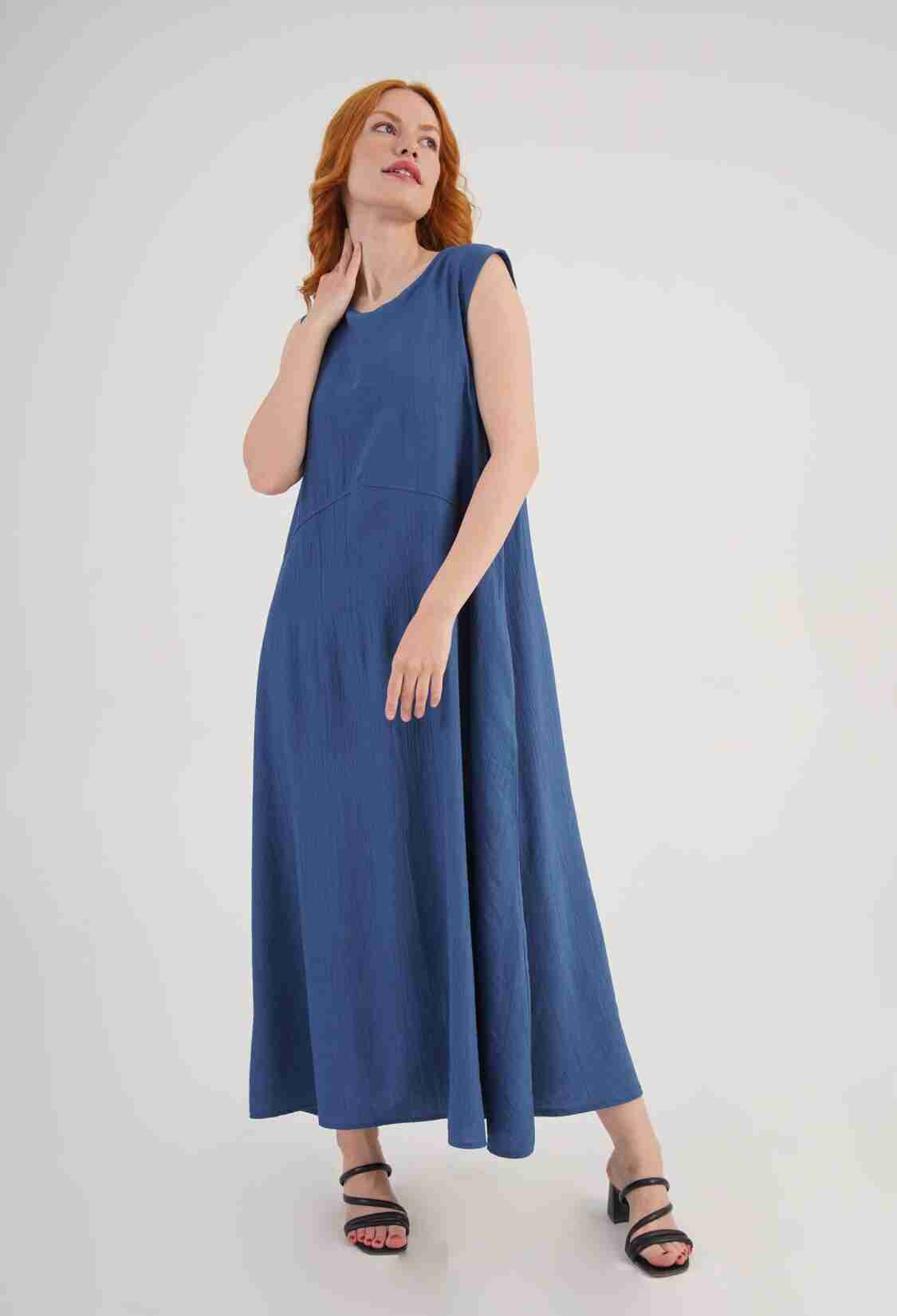 A-Line Maxi Dress With Cap Sleeves - Brand: Lustrin - Women & Kids, Baby Clothes Wholesale - TheBS Women