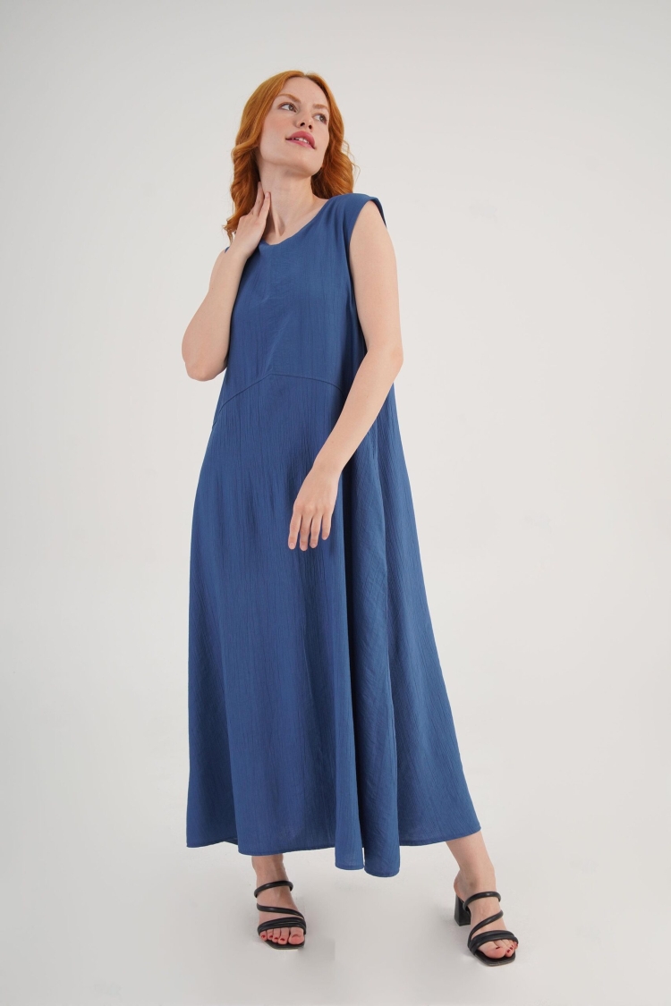 A-Line Maxi Dress With Cap Sleeves - Brand: Lustrin - Women & Kids, Baby Clothes Wholesale - TheBS Women