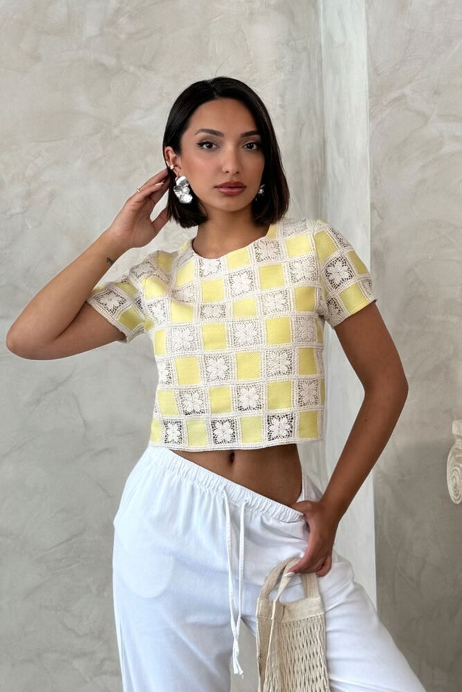Casual Boho Checkered Floral Blouse - Producer: Topshow - Wholesale Women Clothes - TheBS Women