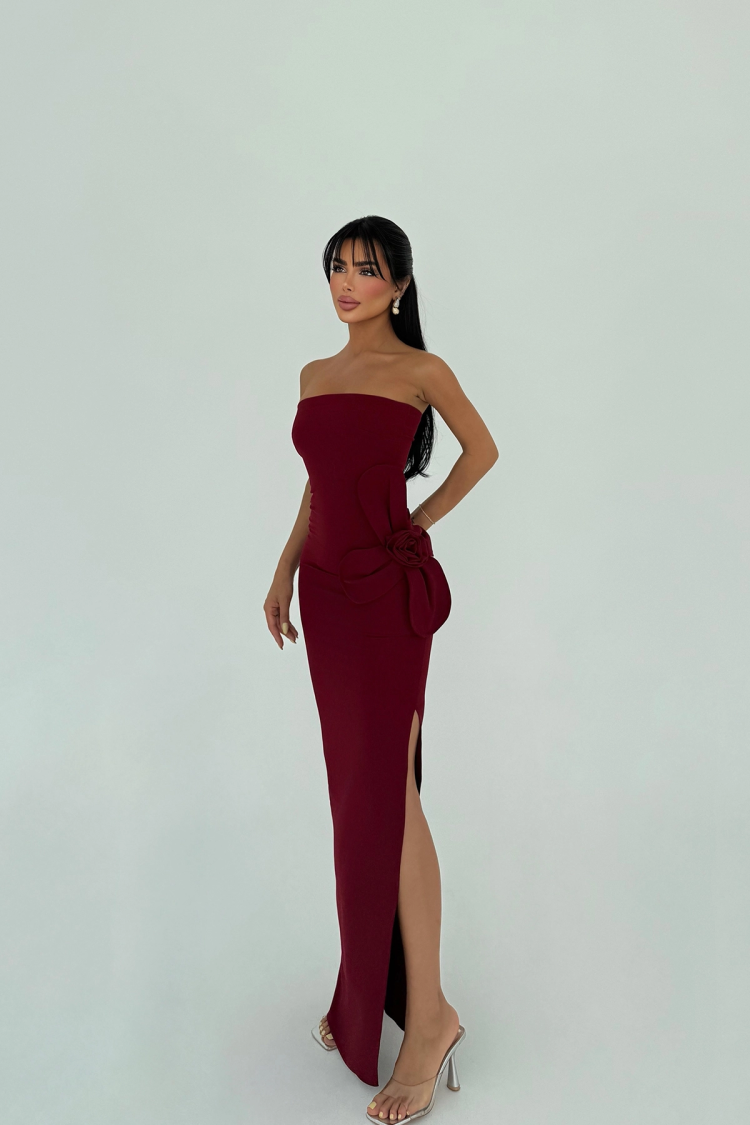 ClaretStrapless Slip Dress - Producer: EYYO ATELIER - Wholesale Women Clothes - TheBS Women