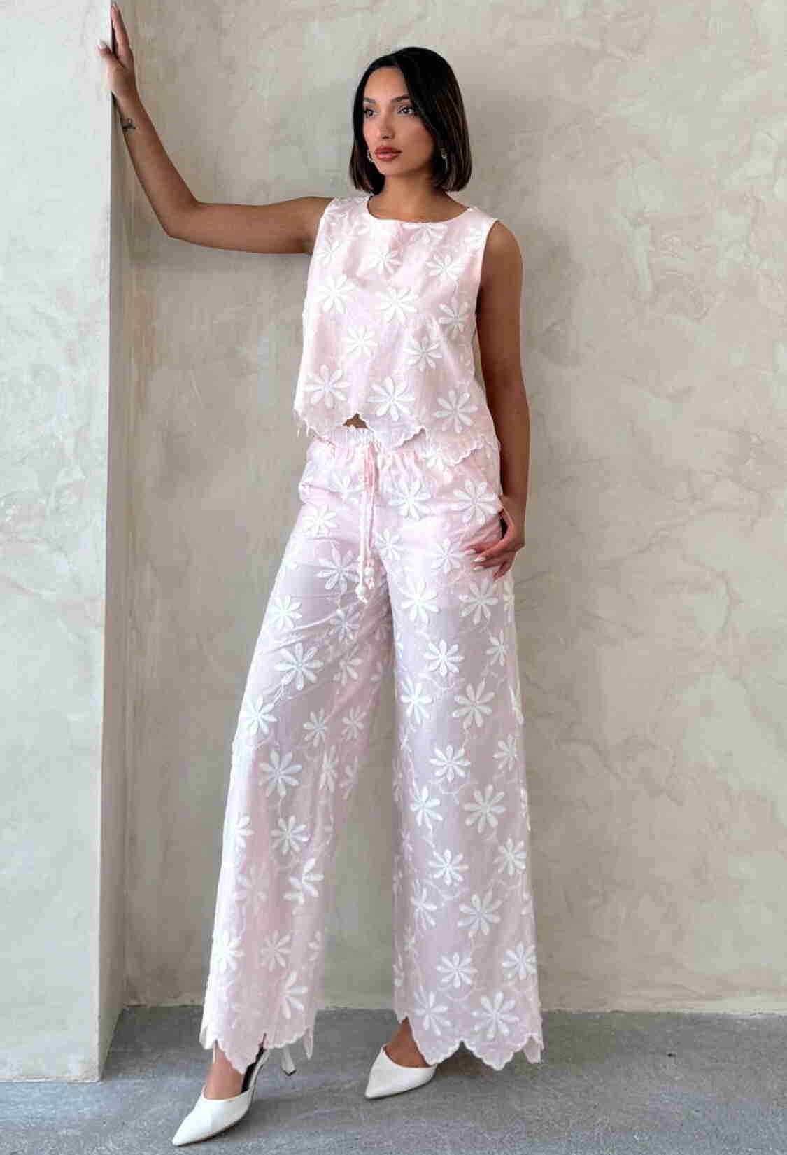 Floral Palazzo Pants With Drawstring Closure - Brand: Topshow - Women & Kids, Baby Clothes Wholesale - TheBS Women