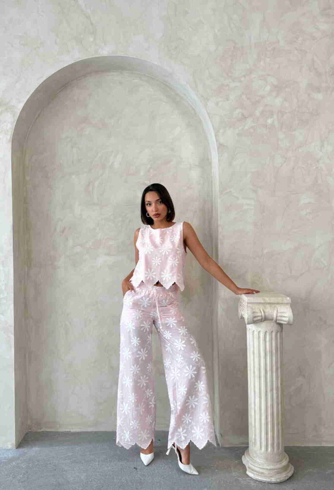 Floral Palazzo Pants With Drawstring Closure - Brand: Topshow - Women & Kids, Baby Clothes Wholesale - TheBS Women