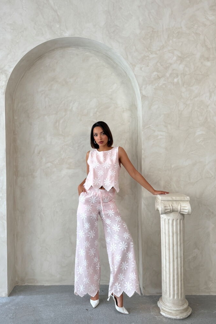 Floral Palazzo Pants With Drawstring Closure - Producer: Topshow - Wholesale Women Clothes - TheBS Women