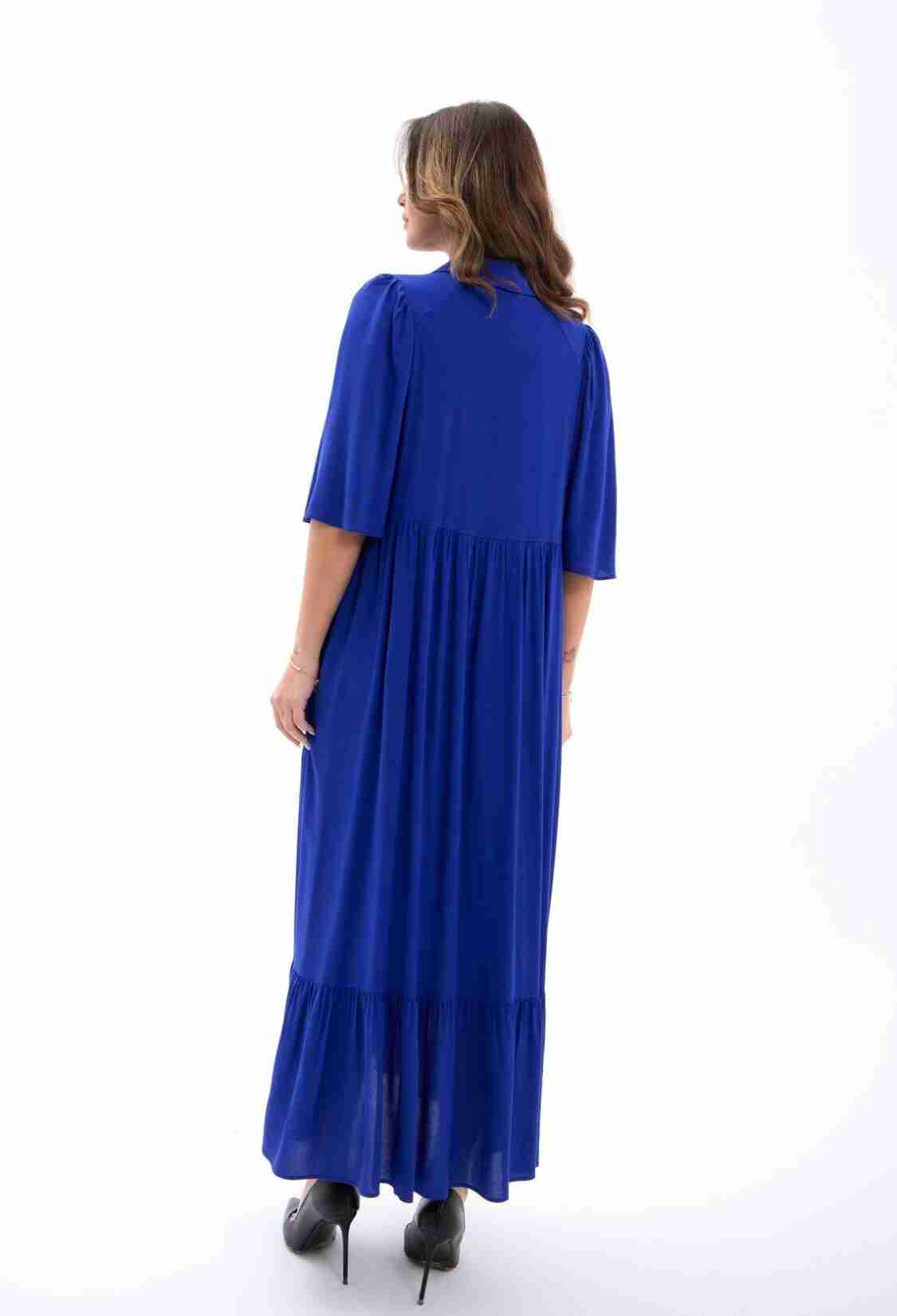 Blue Casual Boho Elegant Maxi Shirt Dress - Brand: Fame - Women & Kids, Baby Clothes Wholesale - TheBS Women