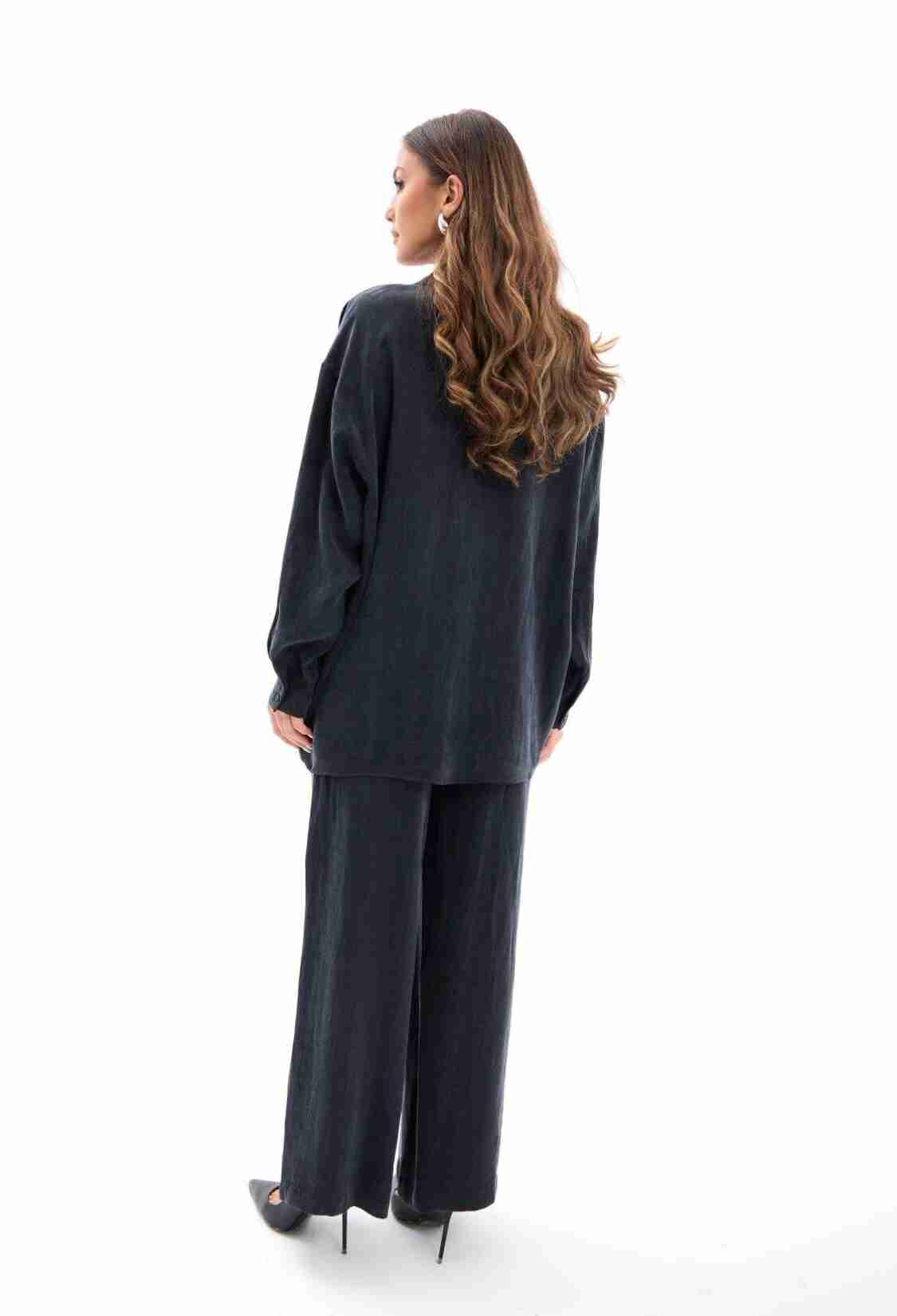 Black Oversized Fit Palazzo Set - Brand: Fame - Women & Kids, Baby Clothes Wholesale - TheBS Women