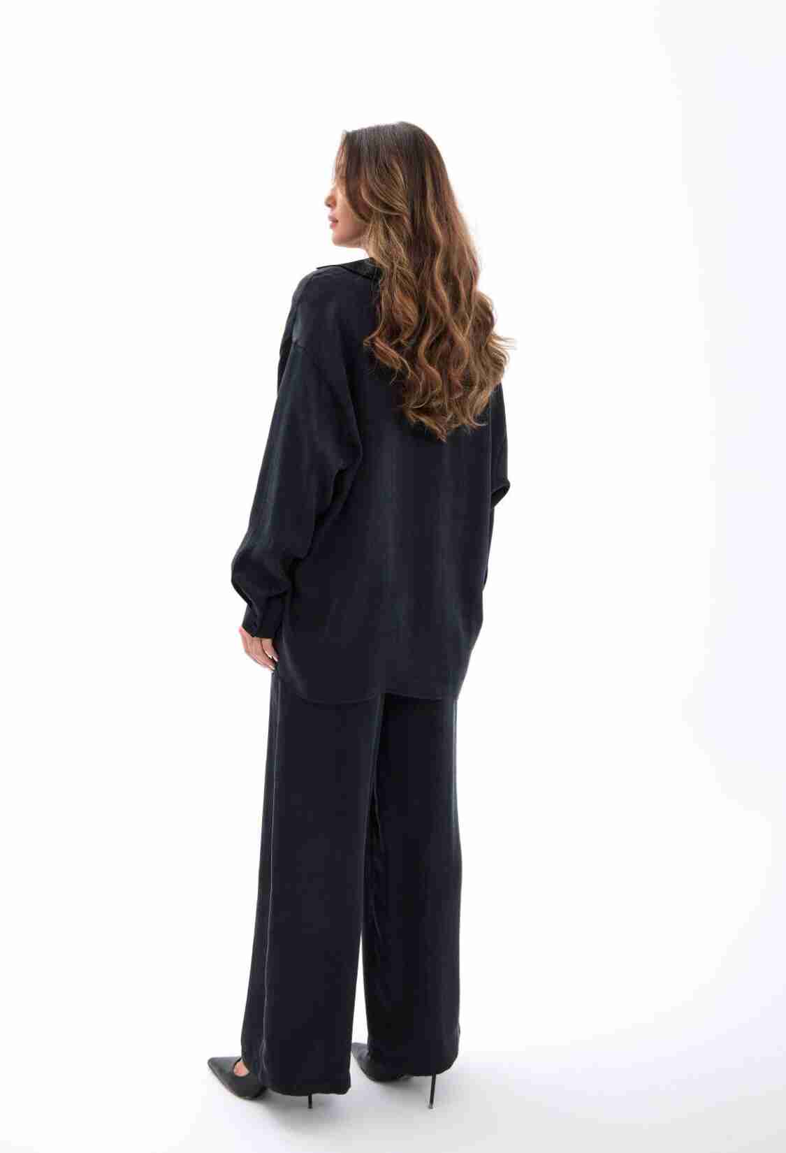 Black Oversized Fit Palazzo Set - Brand: Fame - Women & Kids, Baby Clothes Wholesale - TheBS Women