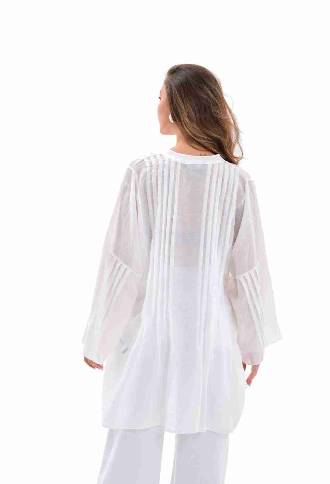 Casual Elegant Modest Boho Long Sleeve Shirt - Brand: Fame - Women & Kids, Baby Clothes Wholesale - TheBS Women