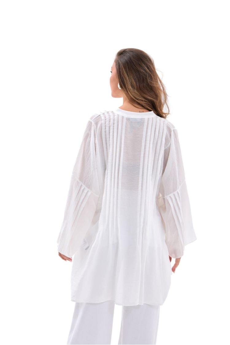 Casual Elegant Modest Boho Long Sleeve Shirt - Brand: Fame - Women & Kids, Baby Clothes Wholesale - TheBS Women