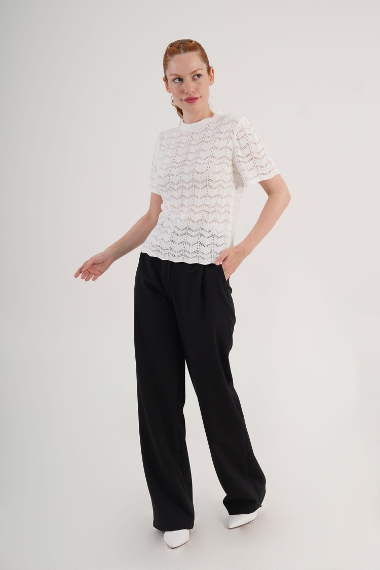 Casual Elegant Blouse With Crew Neck - Brand: Lustrin - Women & Kids, Baby Clothes Wholesale - TheBS Women