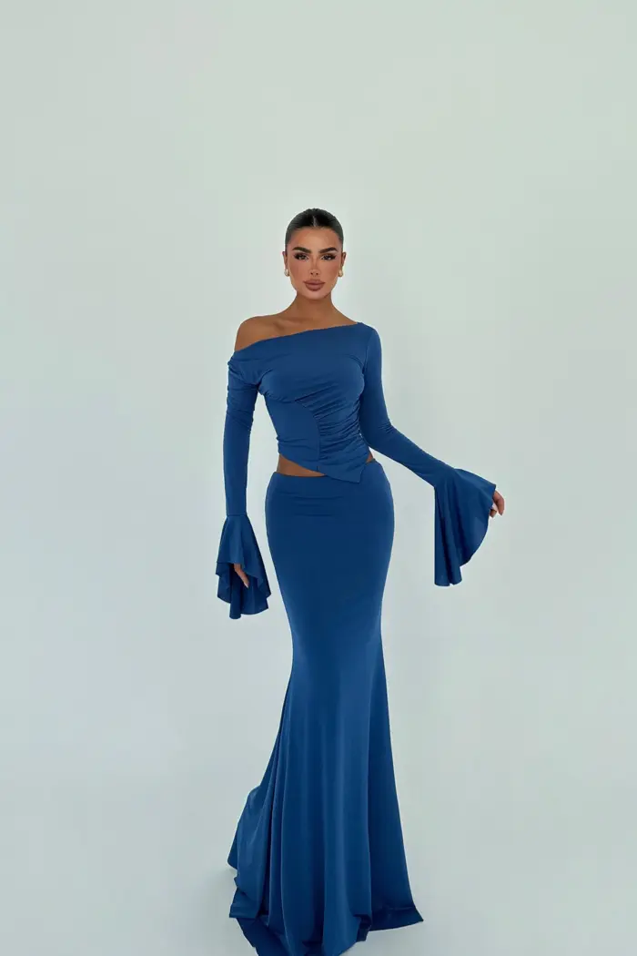 Elegant Glam Fitted Mermaid Maxi Set - Producer: EYYO ATELIER - Wholesale Women Clothes - TheBS Women