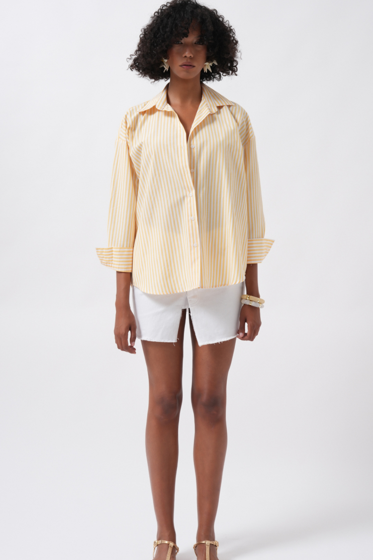 Striped Casual Shirt With Buttoned Closure - Producer: Black Fashion - Wholesale Women Clothes - TheBS Women