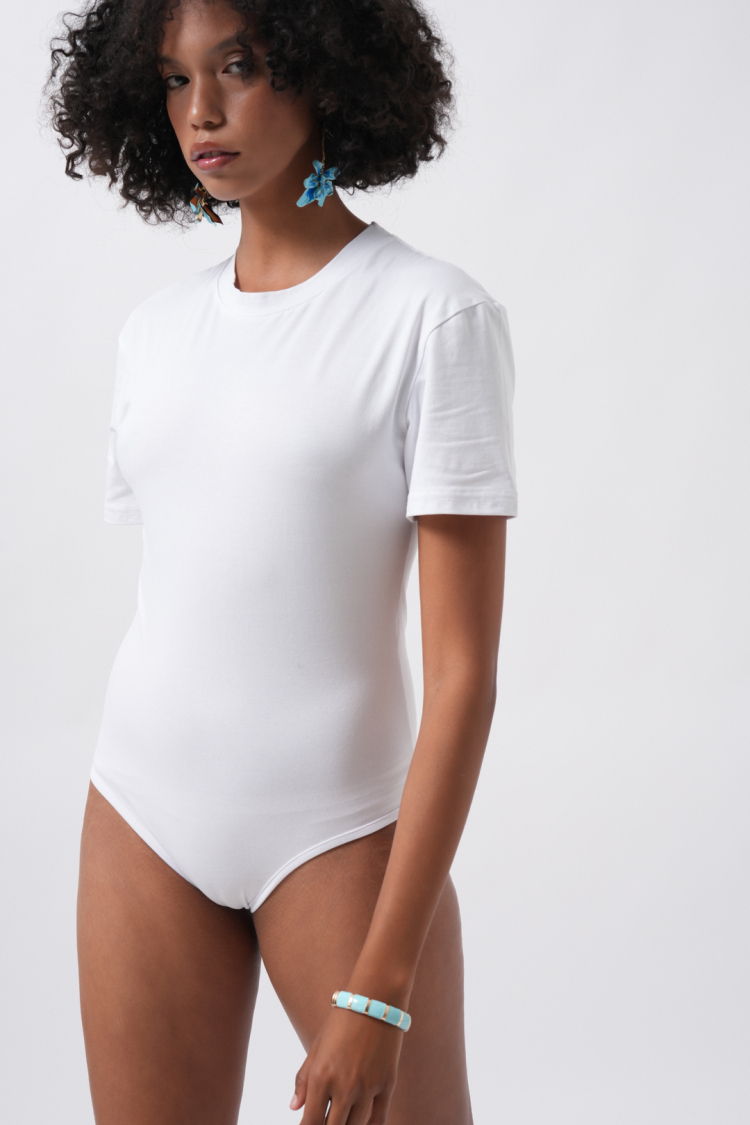Bodysuit Slim Fit Short Sleeve Crew Neck - Producer: Black Fashion - Wholesale Women Clothes - TheBS Women