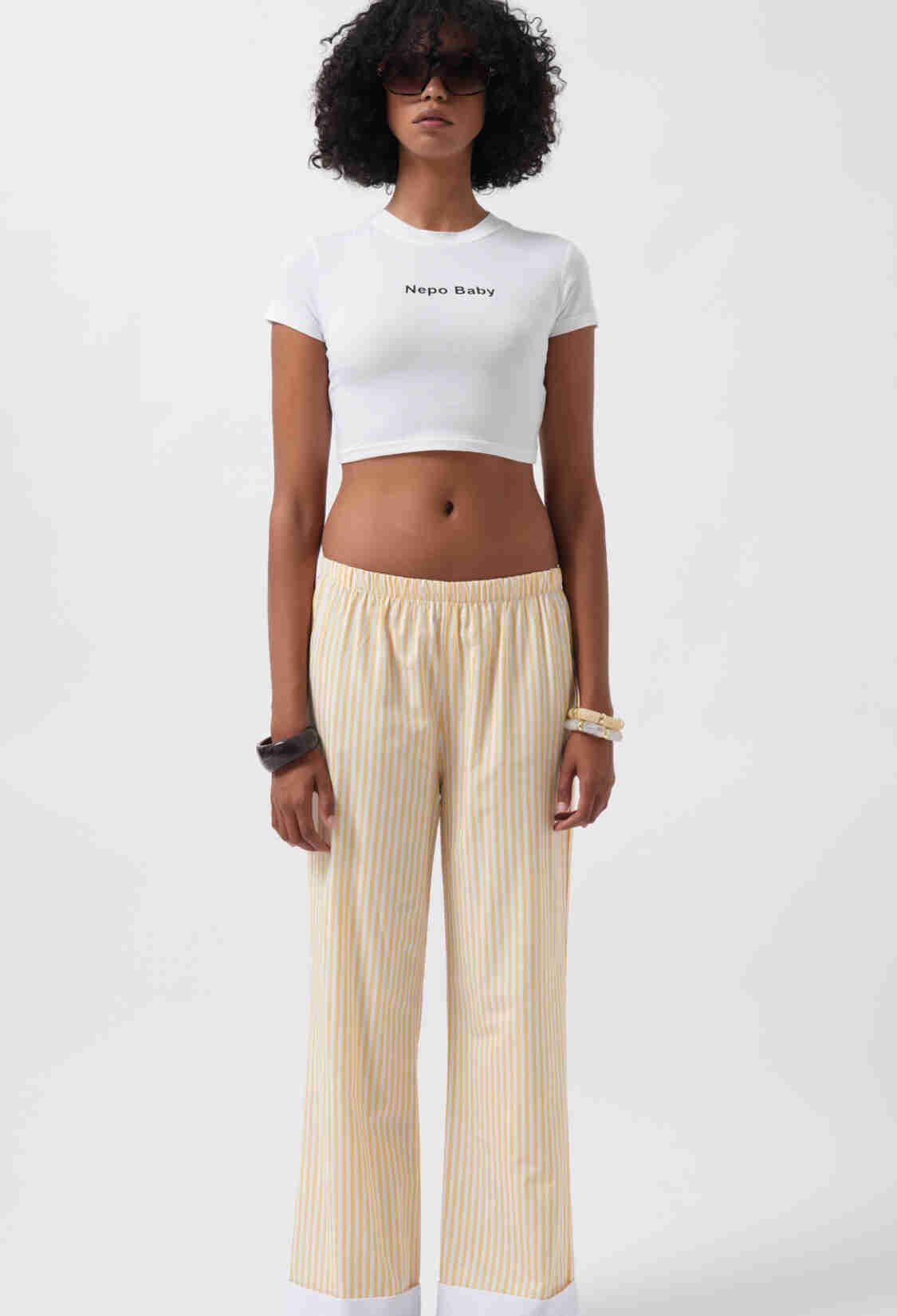 Striped Palazzo Pants Mid Waist - Brand: Black Fashion - Women & Kids, Baby Clothes Wholesale - TheBS Women
