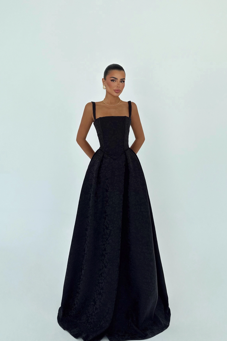Elegant Black Fit And Flare Dress - Producer: EYYO ATELIER - Wholesale Women Clothes - TheBS Women