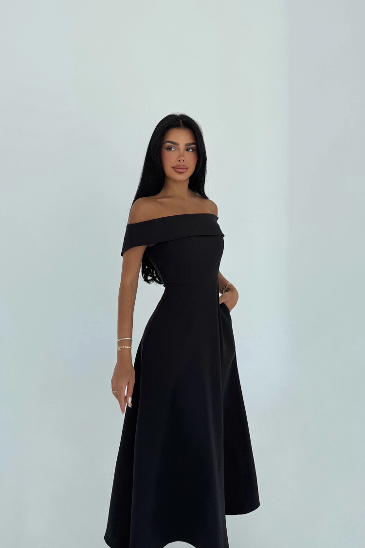ElegantA-Line Dress Off Shoulder Neck - Producer: EYYO ATELIER - Wholesale Women Clothes - TheBS Women
