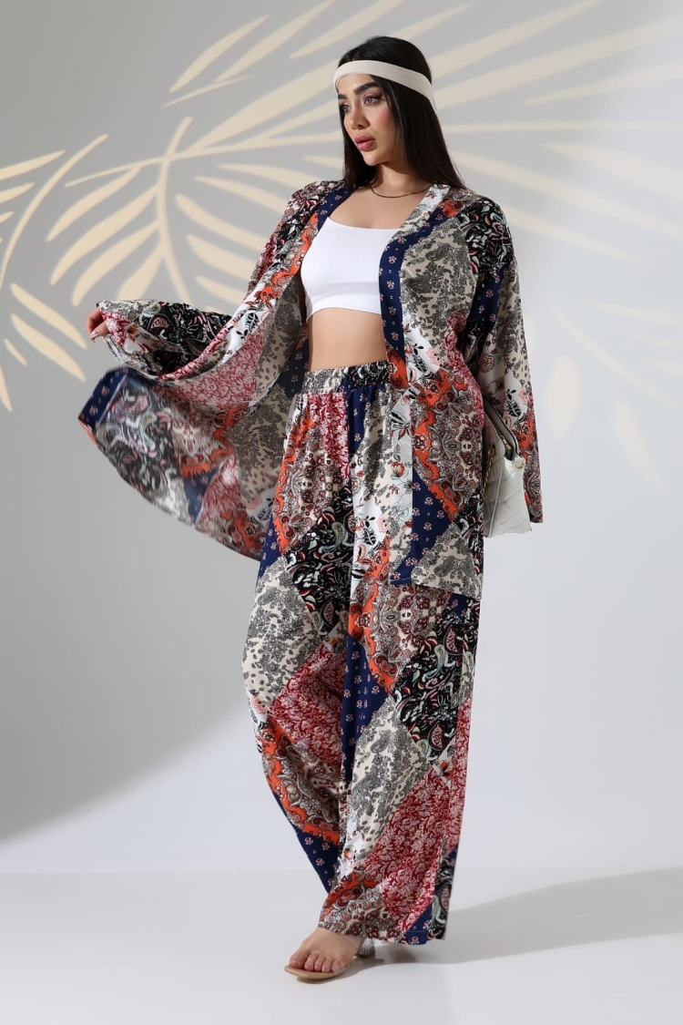 Blue Kimono Oversized Long Sleeve Open Front - Brand: My Jest Fashion - Women & Kids, Baby Clothes Wholesale - TheBS Women