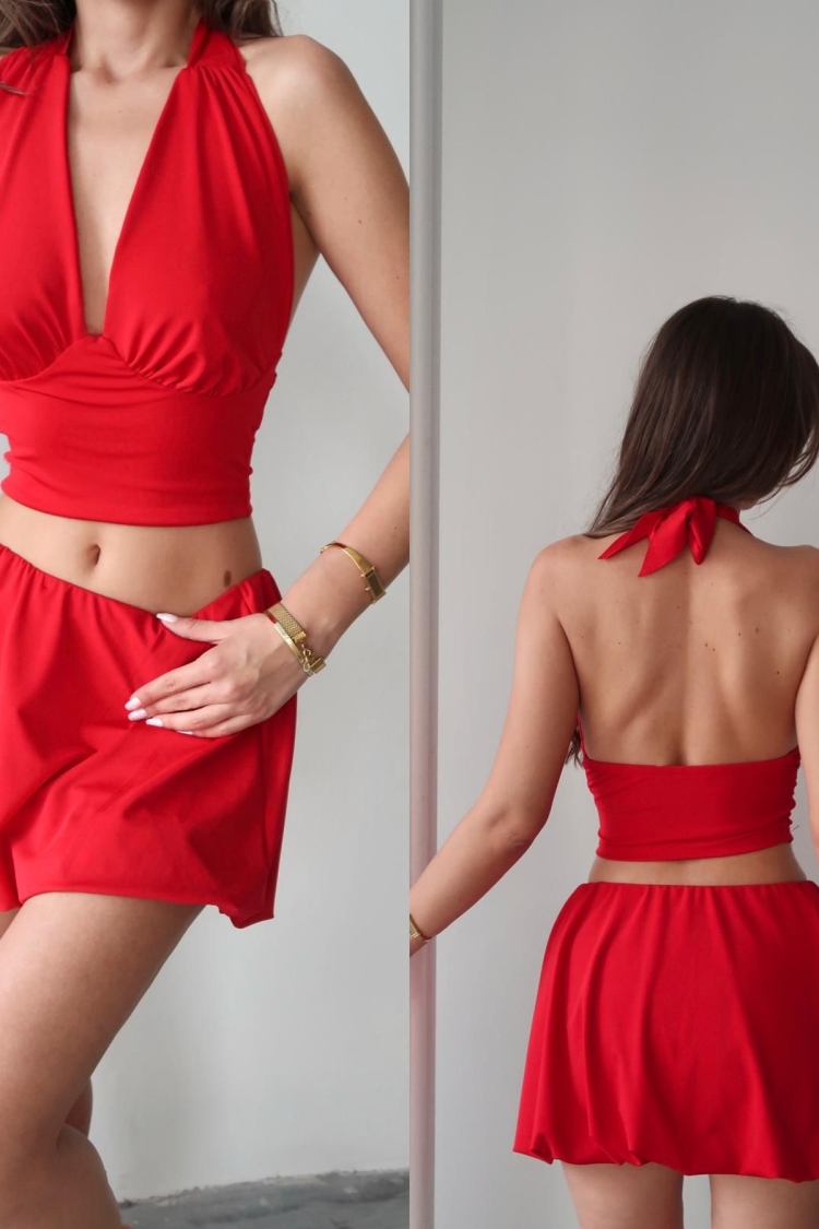 Sexy Slim Fit Halter Neck Set - Producer: My Jest Fashion - Wholesale Women Clothes - TheBS Women