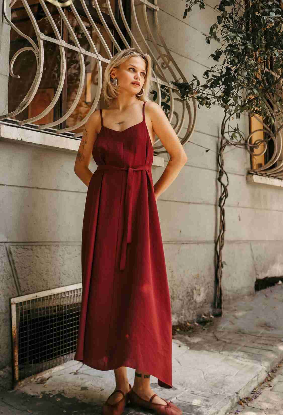 Sleeveless V-Neck Maxi Slip Dress - Brand: Reyon - Women & Kids, Baby Clothes Wholesale - TheBS Women