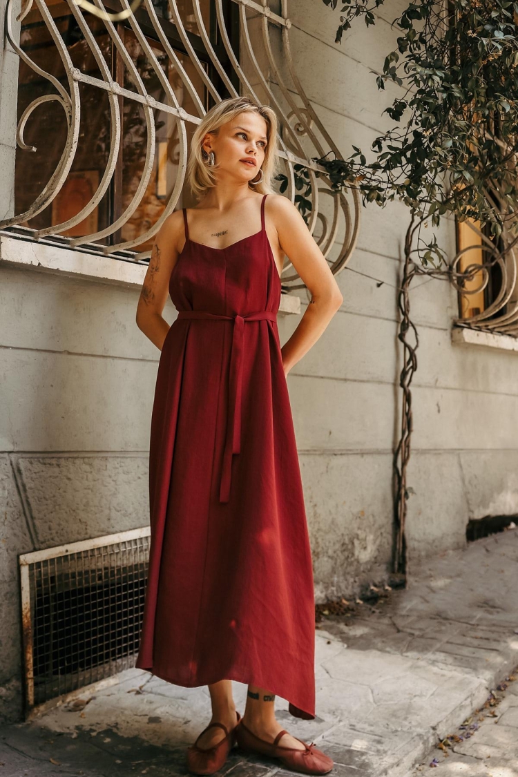 Sleeveless V-Neck Maxi Slip Dress - Brand: Reyon - Women & Kids, Baby Clothes Wholesale - TheBS Women