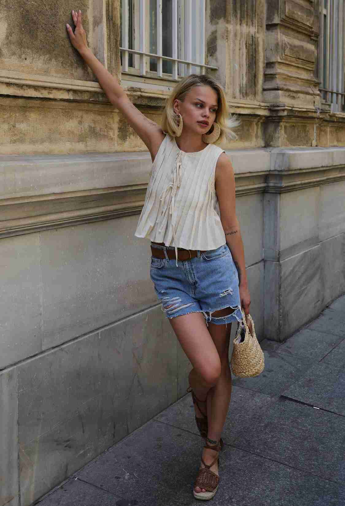 Beige Casual Boho Blouse - Brand: Reyon - Women & Kids, Baby Clothes Wholesale - TheBS Women