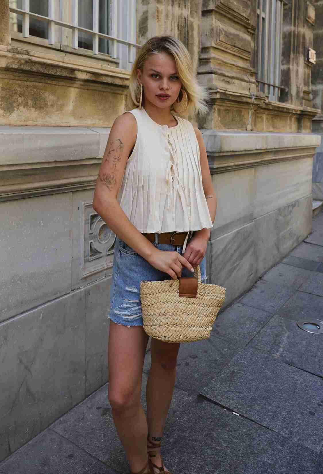 Beige Casual Boho Blouse - Brand: Reyon - Women & Kids, Baby Clothes Wholesale - TheBS Women