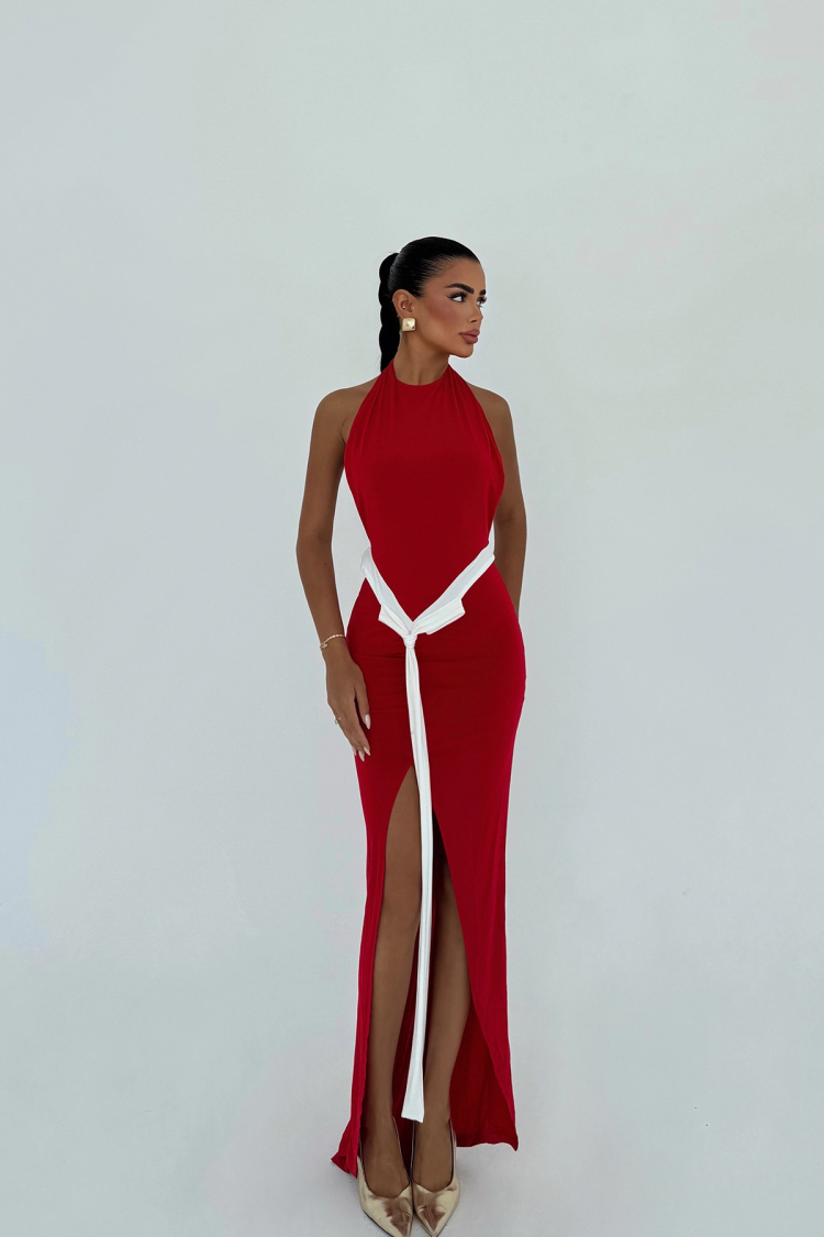 Bodycon Halter Neck Dress - Floor Length - Brand: EYYO ATELIER - Women & Kids, Baby Clothes Wholesale - TheBS Women