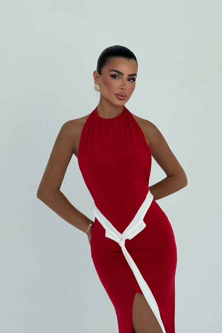 Bodycon Halter Neck Dress - Floor Length - Producer: EYYO ATELIER - Wholesale Women Clothes - TheBS Women