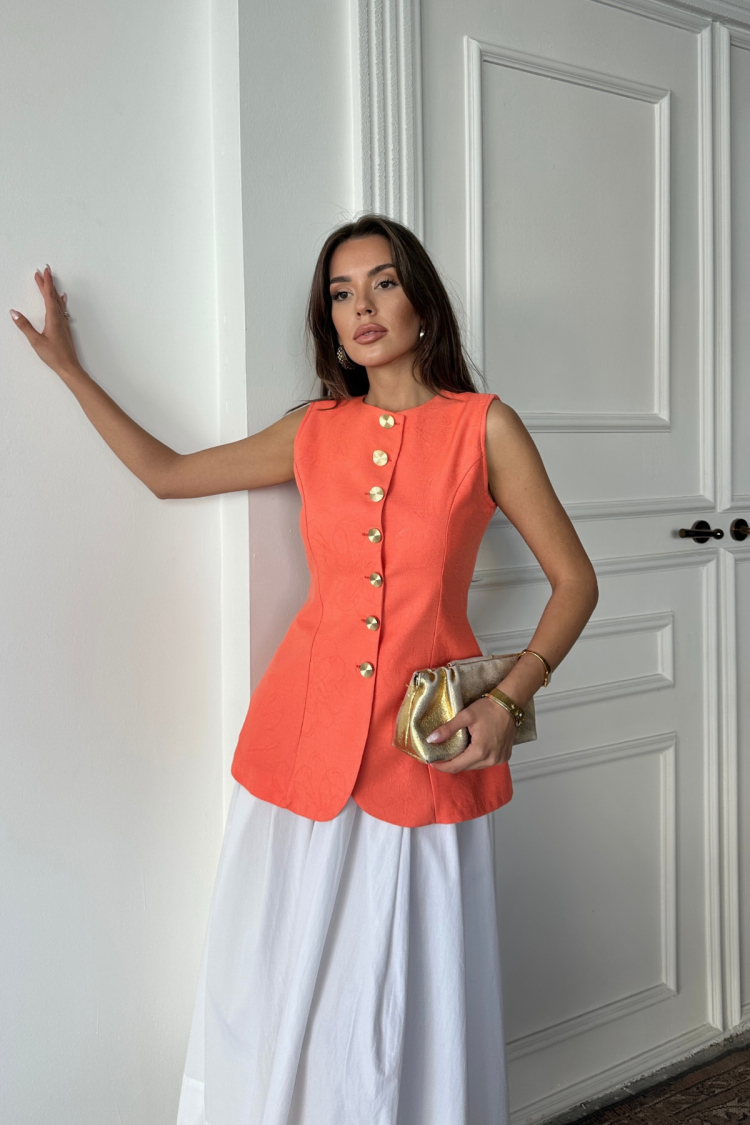 Floral Elegant Slim Fit Long Vest - Brand: Ello - Women & Kids, Baby Clothes Wholesale - TheBS Women