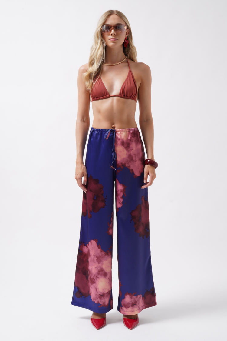 Blue Wide Leg Palazzo Pants - Brand: Black Fashion - Women & Kids, Baby Clothes Wholesale - TheBS Women