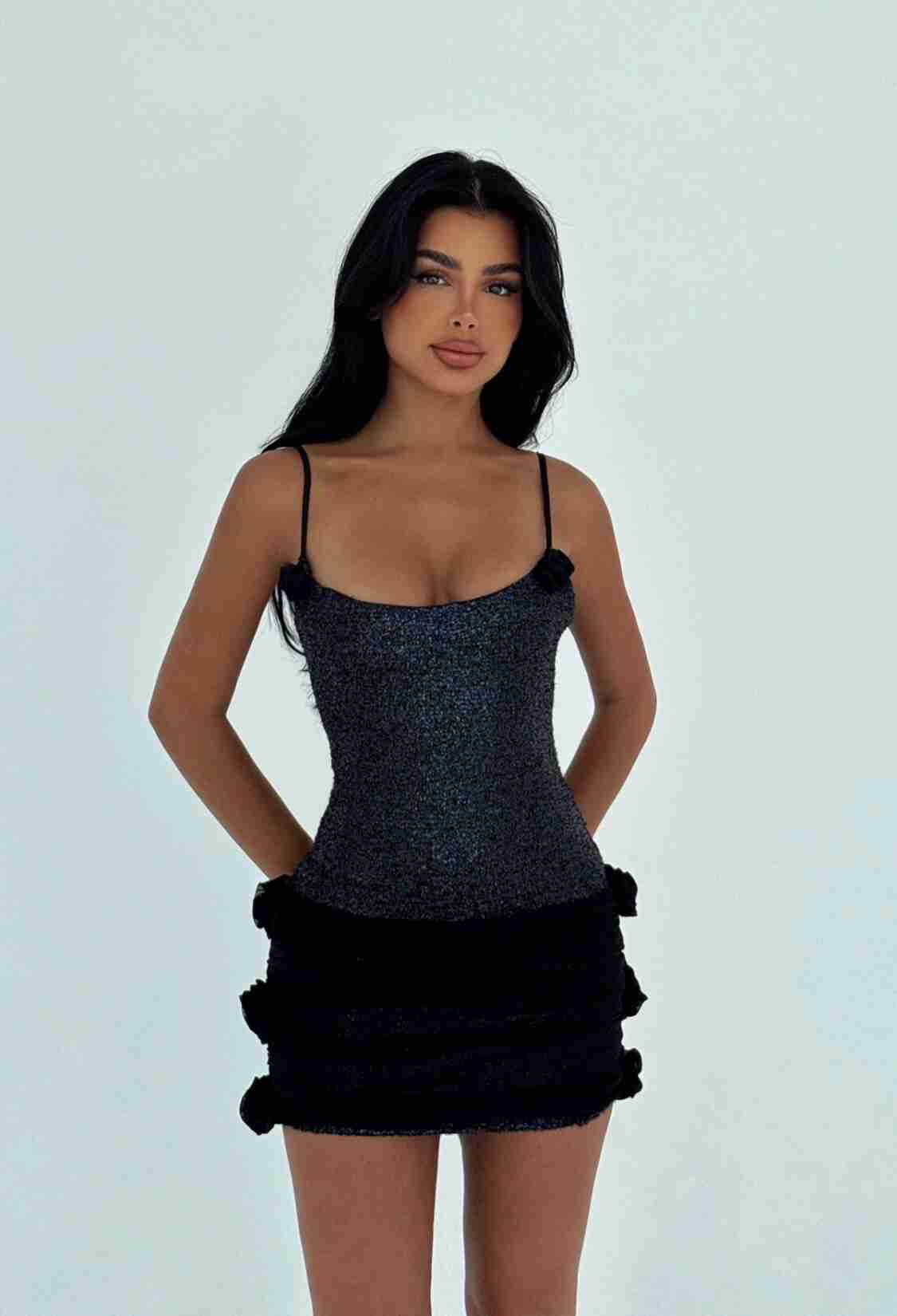 Black Sexy Elegant Glam Bodycon Mini Dress - Brand: EYYO ATELIER - Women & Kids, Baby Clothes Wholesale - TheBS Women
