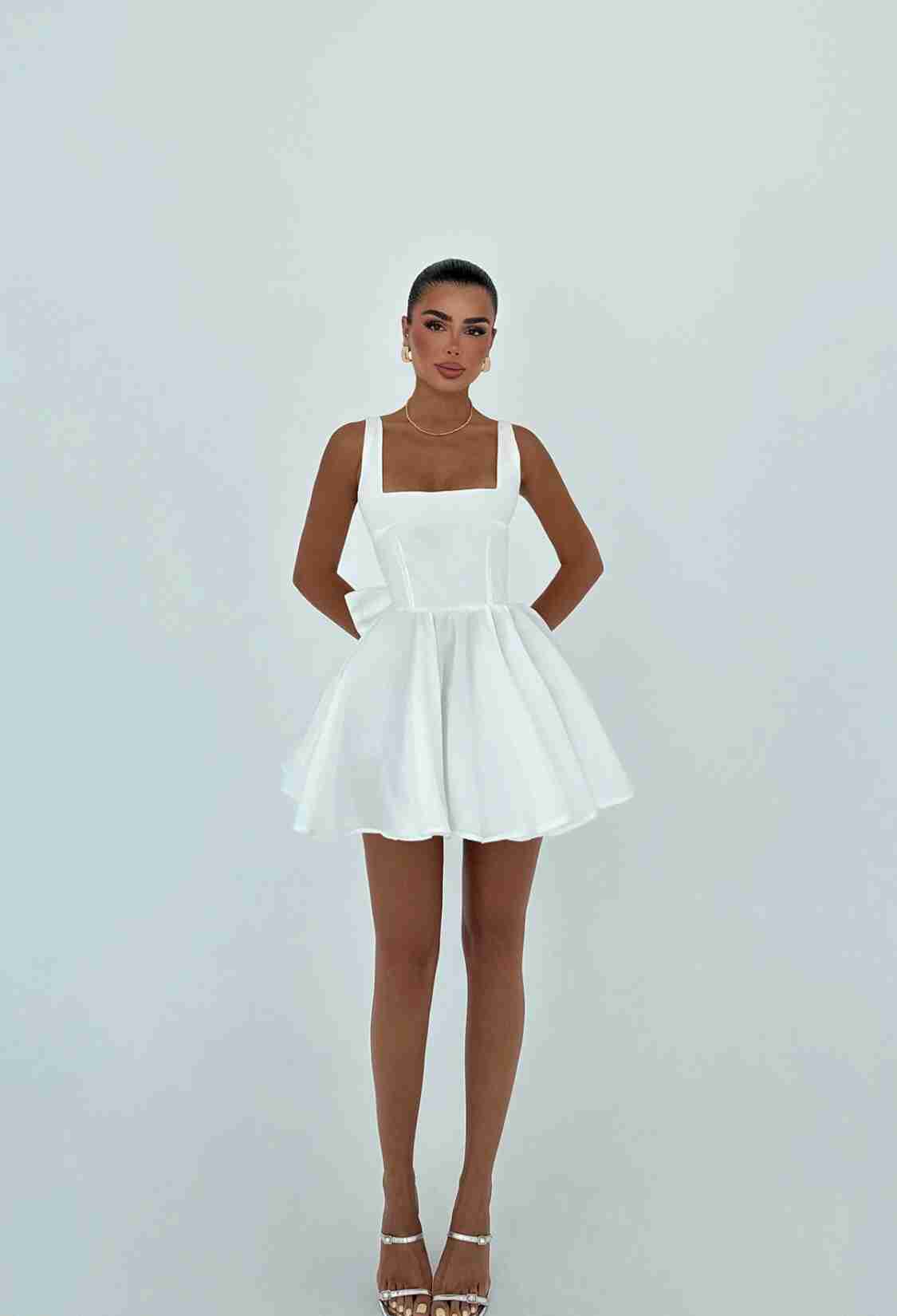 Sexy Babydoll Mini Dress With Square Neck - Brand: EYYO ATELIER - Women & Kids, Baby Clothes Wholesale - TheBS Women