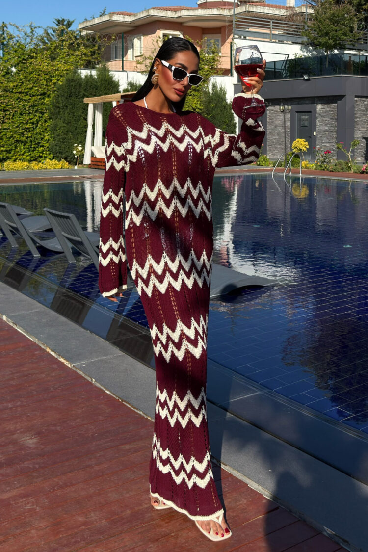 Openwork Dress With Beaded Detail - Multicolored - Producer: Sobe Istanbul - Wholesale Women Clothes - TheBS Women