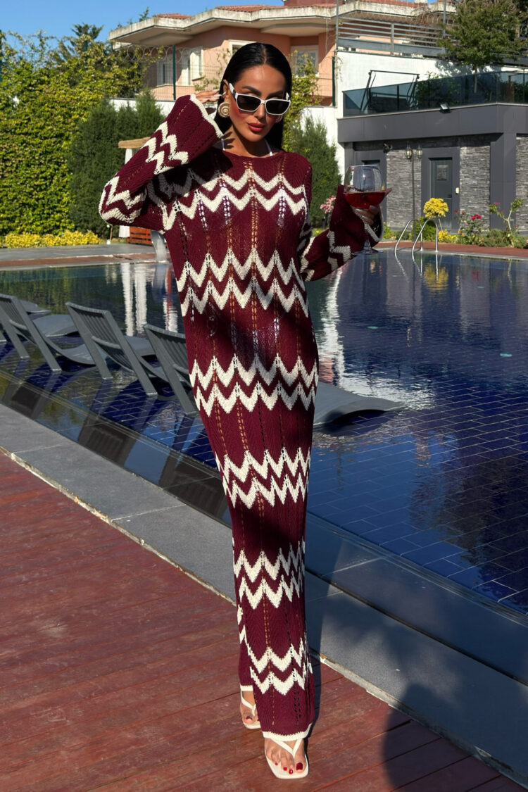 Openwork Dress With Beaded Detail - Multicolored - Producer: Sobe Istanbul - Wholesale Women Clothes - TheBS Women