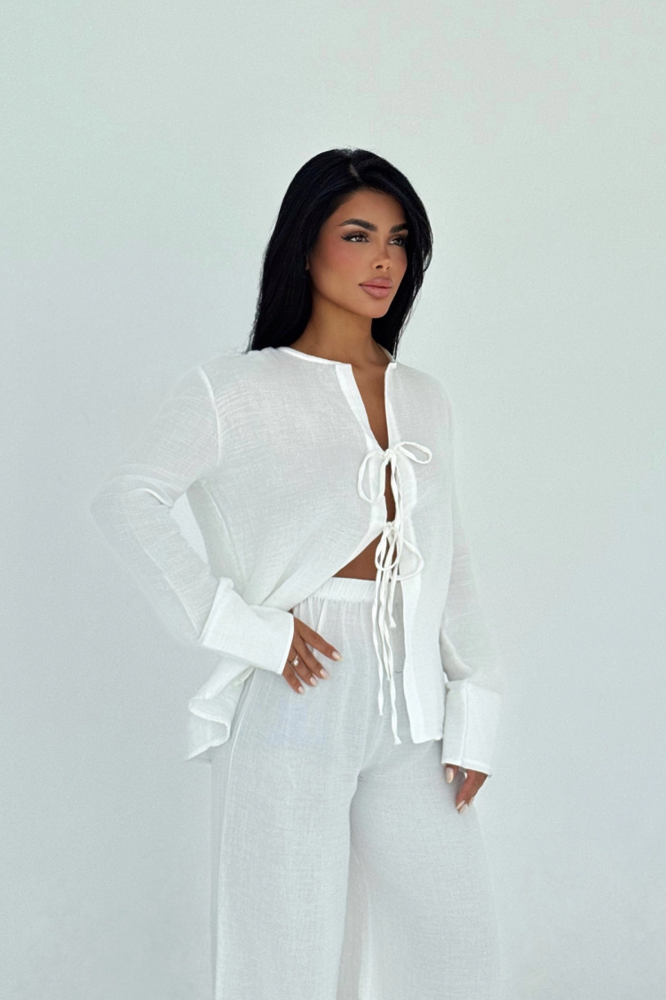 Elegant Suit With Wide Leg Palazzo Pants - Producer: EYYO ATELIER - Wholesale Women Clothes - TheBS Women